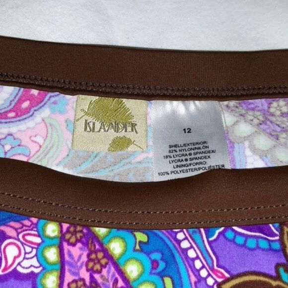 NWT Islander Paisley Bikini‎ Size 14 Top 12 Bottom - Picture 7 of 8